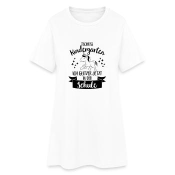 Au revoir maternelle, j’ai scintillantes de l’ - Robe T-shirt Femme - blanc - Devant
