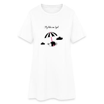 Fly like an Igel - Frauen T-Shirt-Kleid - Weiß - Vorne