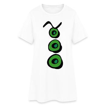 tentakel_p - Frauen T-Shirt-Kleid - Weiß - Vorne