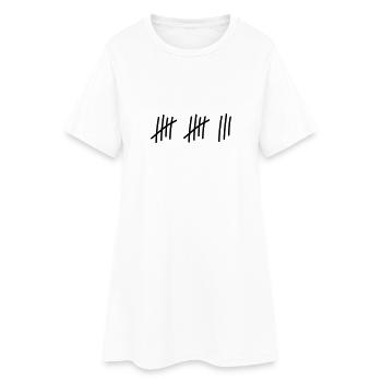 13 coups / / 13 fois / / Anniversaire / / cadeau - Robe T-shirt Femme - blanc - Devant