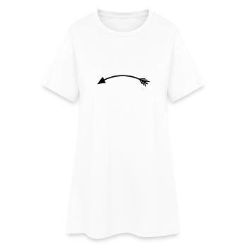 Flèche gauche - Robe T-shirt Femme - blanc - Devant