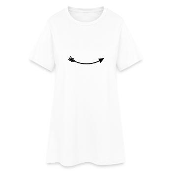Flèche droite - Robe T-shirt Femme - blanc - Devant