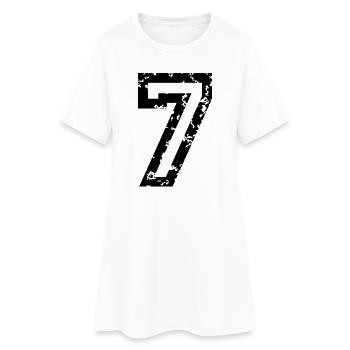 Le numéro sept- No. 7 (deux couleurs) blanc - Robe T-shirt Femme - blanc - Devant