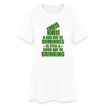 Conception de domino - Robe T-shirt Femme - blanc - Devant