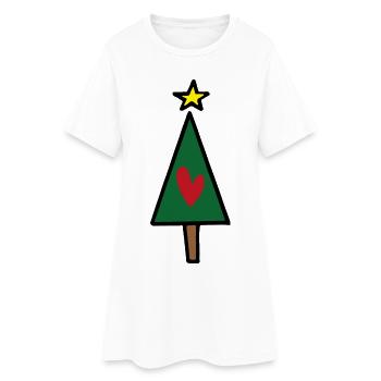 Arbre de Noël - Robe T-shirt Femme - blanc - Devant