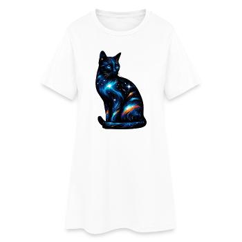 Chat - Robe T-shirt Femme - blanc - Devant