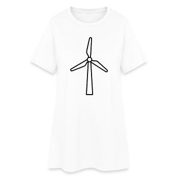 Éolienne | Vecteur de déclaration sur l’énergie renouvelable - Robe T-shirt Femme - blanc - Devant