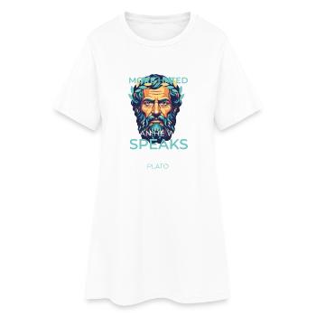 Platon cite Vérité Philosophie grecque - Robe T-shirt Femme - blanc - Devant