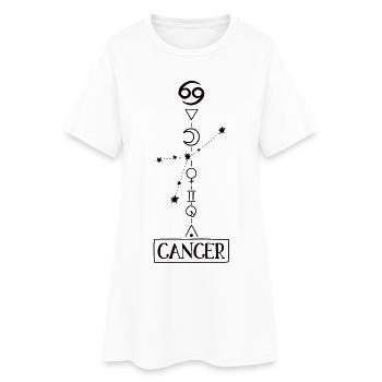 Cancer - Zodiaque du Cancer - noir - Robe T-shirt Femme - blanc - Devant