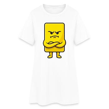 Grumpy Yellow Card Funny Football Ref - Robe T-shirt Femme - blanc - Devant