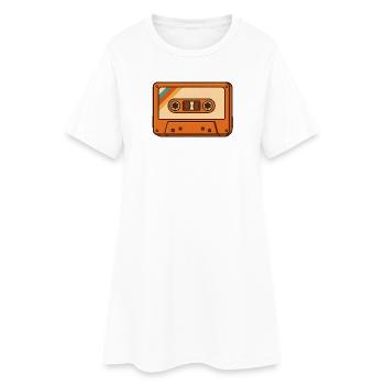 Cassette rétro - Robe T-shirt Femme - blanc - Devant