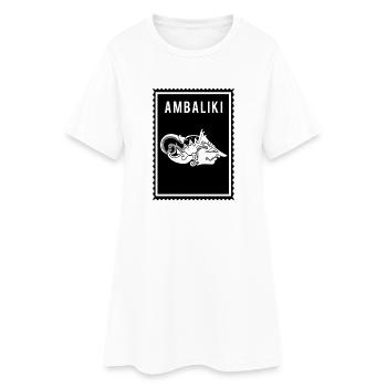 Ambaliki - Wayang - Robe T-shirt Femme - blanc - Devant
