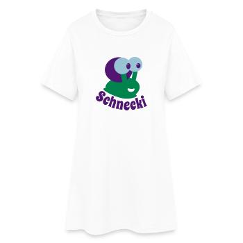 Schnecki - Frauen T-Shirt-Kleid - Weiß - Vorne
