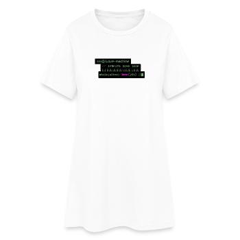 Romantic Geek Design for Developer: Loop i - Women’s T-Shirt Dress - white - Front