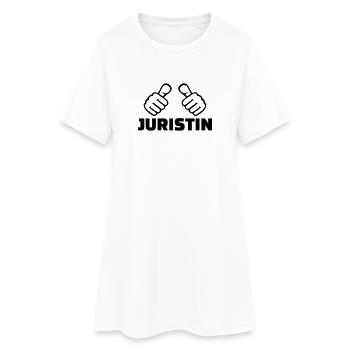 Juristin - Frauen T-Shirt-Kleid - Weiß - Vorne
