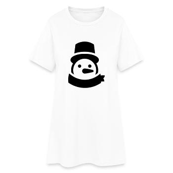 schneemann kopf - Frauen T-Shirt-Kleid - Weiß - Vorne