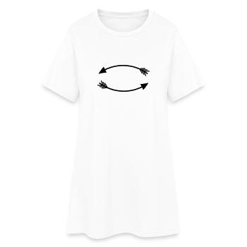 Deux flèches - Robe T-shirt Femme - blanc - Devant
