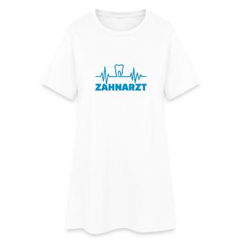 Zahnarzt - Frauen T-Shirt-Kleid - Weiß - Vorne