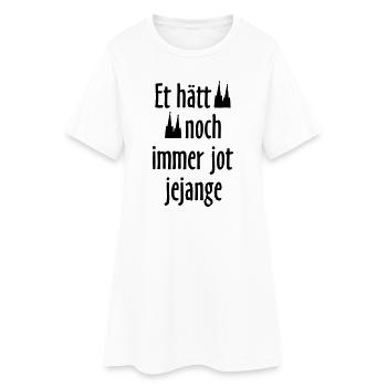 Et hätt noch immer jot jejange Köln Spruch Sprüche - Frauen T-Shirt-Kleid - Weiß - Vorne