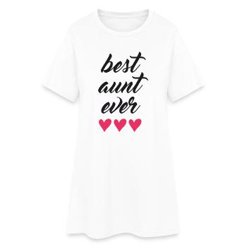 Beste Tante aller Zeiten - Frauen T-Shirt-Kleid - Weiß - Vorne