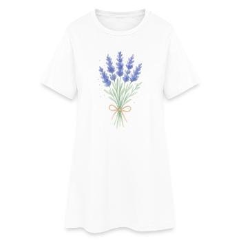 Bouquet de lavande - Robe T-shirt Femme - blanc - Devant