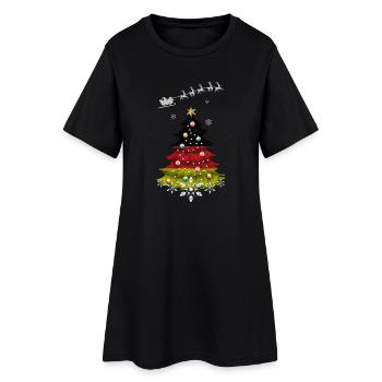 Christmas tree with Germany flag - Women’s T-Shirt Dress - black - Front