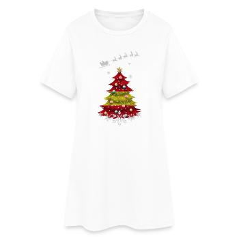 Sapin de Noël avec drapeau espagnol - Robe T-shirt Femme - blanc - Devant