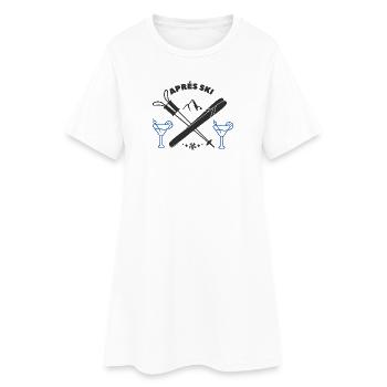 Après Ski Cocktails Motif - Robe T-shirt Femme - blanc - Devant