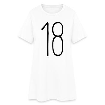 18 - Frauen T-Shirt-Kleid - Weiß - Vorne