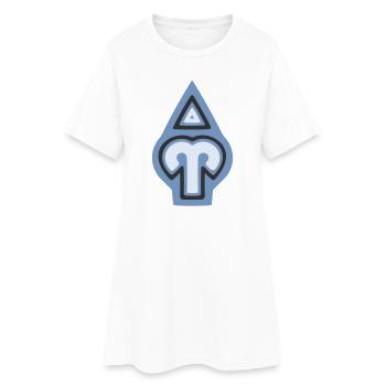 Tierkreis-Stammeswidder und Feuer - Frauen T-Shirt-Kleid - Weiß - Vorne