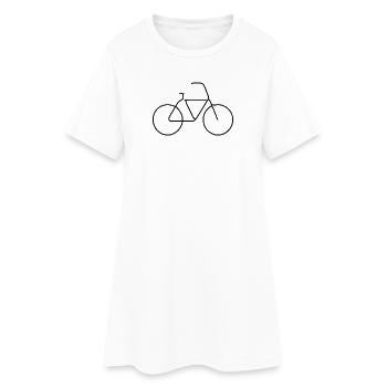 Illustration de vélo minimaliste - Robe T-shirt Femme - blanc - Devant