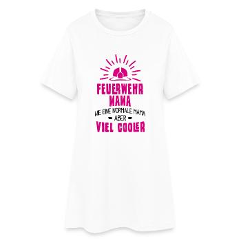 Feuerwehr Mama - Frauen T-Shirt-Kleid - Weiß - Vorne
