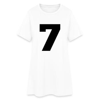 7.7 - Frauen T-Shirt-Kleid - Weiß - Vorne