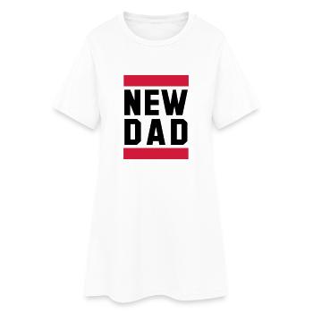 NOUVELLE conception de grossesse drôle de papa - Robe T-shirt Femme - blanc - Devant