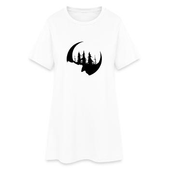 Visage de forêt sombre et faucille - Robe T-shirt Femme - blanc - Devant