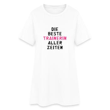 Trainer Trainerin Coach Coaching Coachin Sport - Frauen T-Shirt-Kleid - Weiß - Vorne