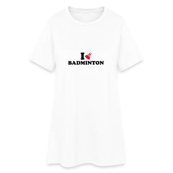 Badminton - Frauen T-Shirt-Kleid - Weiß - Vorne