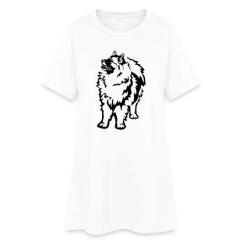 Keeshond - Robe T-shirt Femme - blanc - Devant