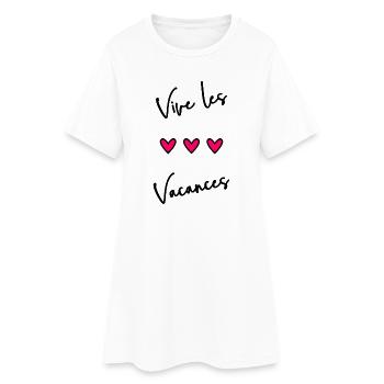 RETRAITE. BONNE RETRAITE. JOYEUSE RETRAITE - Robe T-shirt Femme - blanc - Devant