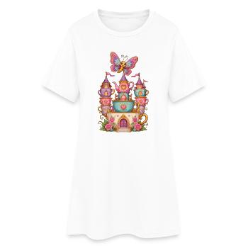 Thé de Traumcastle avec papillon - Robe T-shirt Femme - blanc - Devant