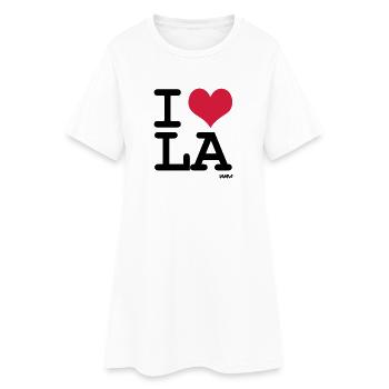 j'aime los angeles - la by wam - Robe T-shirt Femme - blanc - Devant