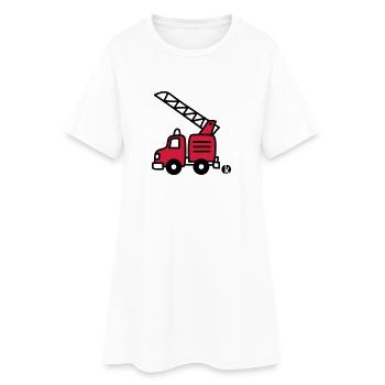 Feuerwehrauto (c) - Fire Truck - Robe T-shirt Femme - blanc - Devant