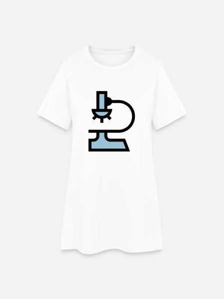 Microscope de laboratoire - Robe T-shirt Femme - blanc