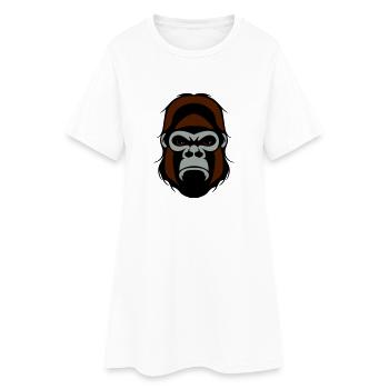 Gorilla agro head - Women’s T-Shirt Dress - white - Front