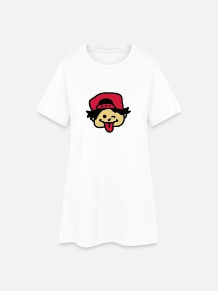 Naughty Boy 3 - Women’s T-Shirt Dress - white
