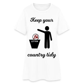 Le socialisme et le capitalisme drôle - Robe T-shirt Femme - blanc - Devant