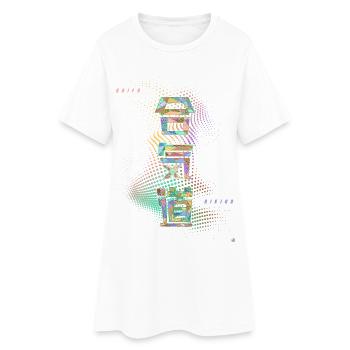 Aïkido : unifier le design de calligraphie des kanji colorés - Robe T-shirt Femme - blanc - Devant