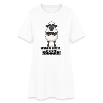  Bevor Du Fragst Nääääh Grummeliges Schaf Für - Frauen T-Shirt-Kleid - Weiß - Vorne