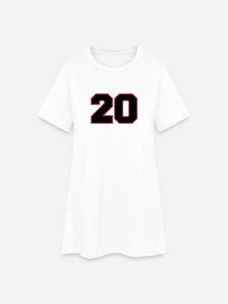 Number20 - Robe T-shirt Femme - blanc