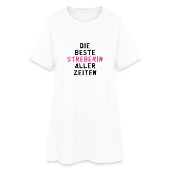 Streber Streberin Schule Kollegen Freund Lehrer - Frauen T-Shirt-Kleid - Weiß - Vorne
